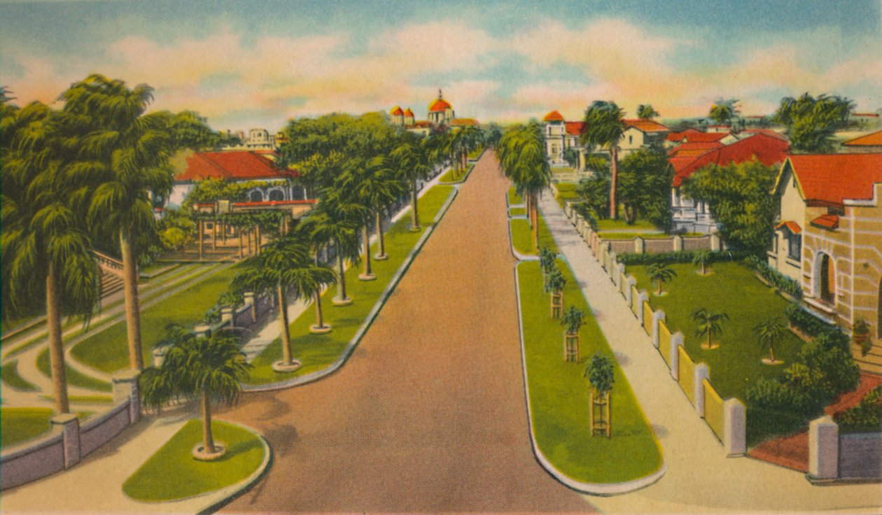 Colombia Avenue, Barranquilla, ca 1940-tallet av Unbekannt
