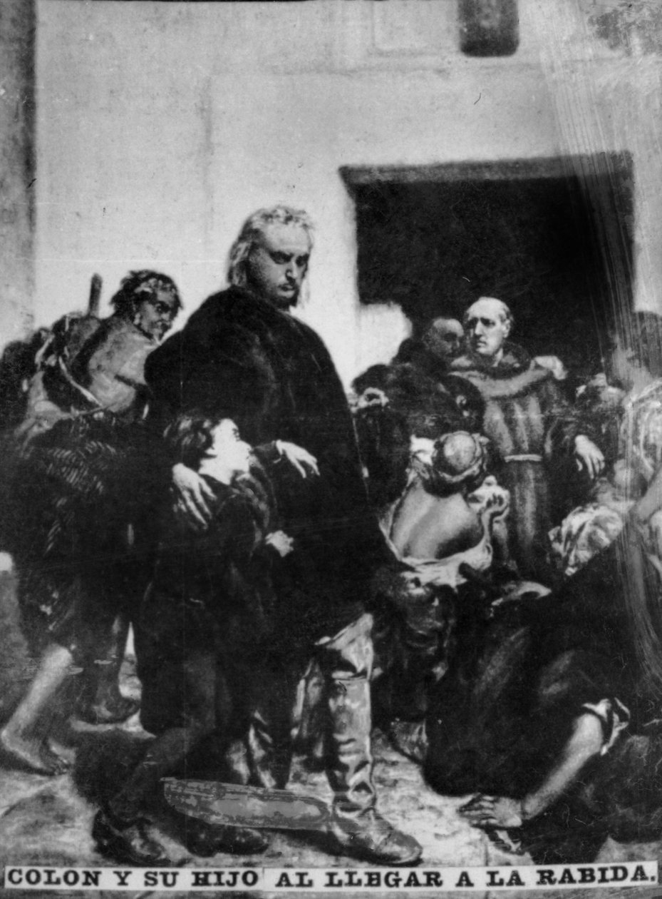 Columbus ankommer Rabida, 1400-tallet, 1920-tallet av Unbekannt
