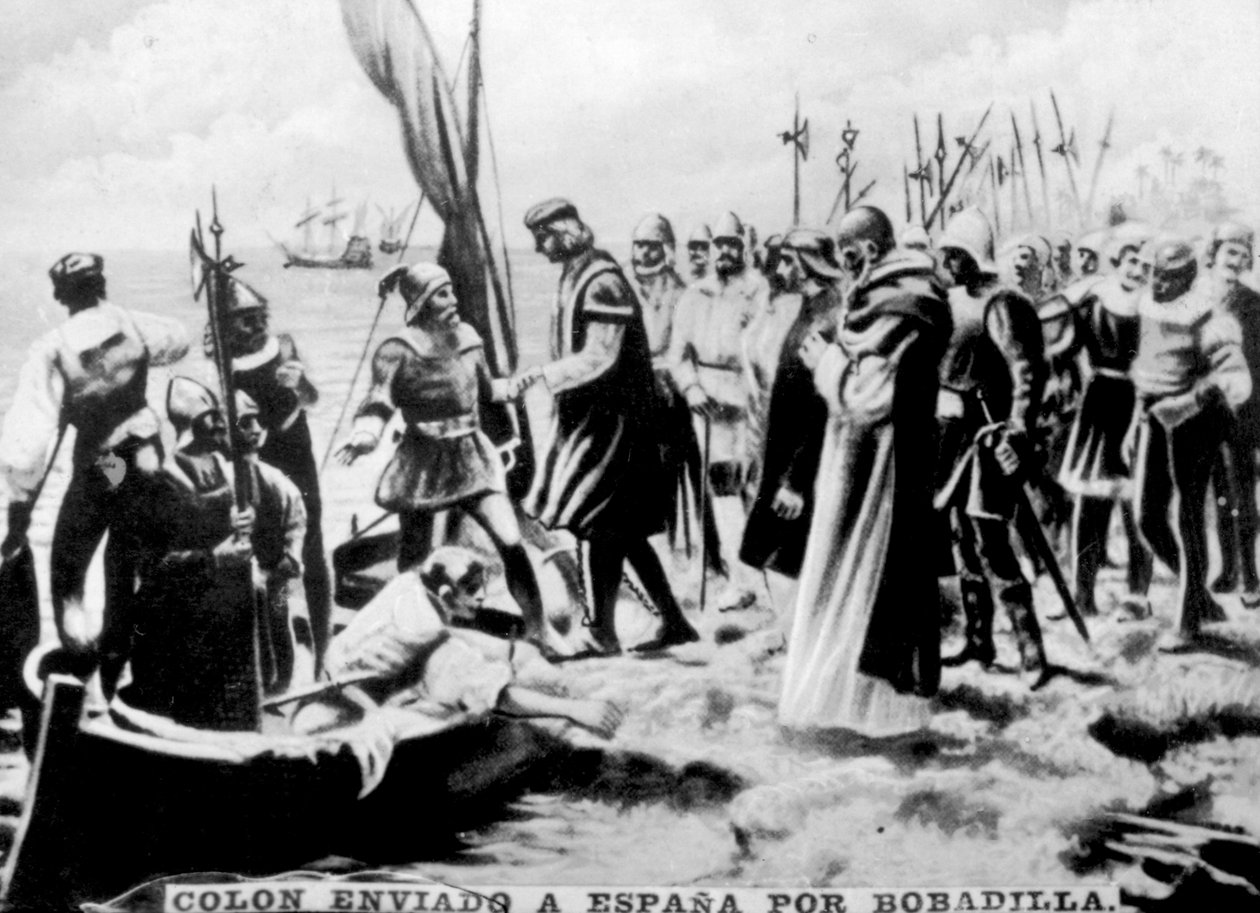 Colombus sendt til Spania, 1500-tallet, 1920-tallet av Unbekannt