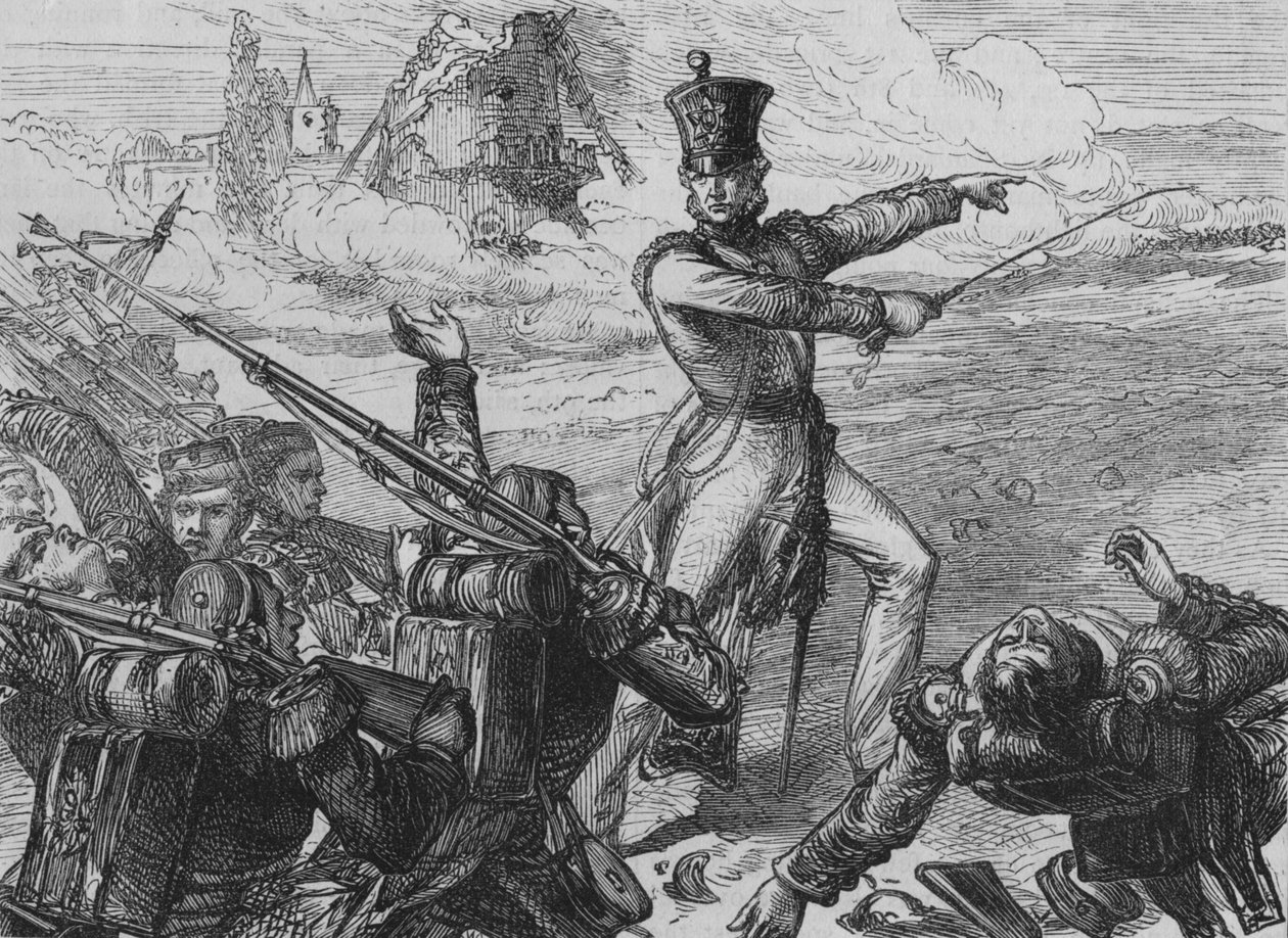 Oberst Fitzgeralds Charge i San Sebastian, c1880 av Unbekannt