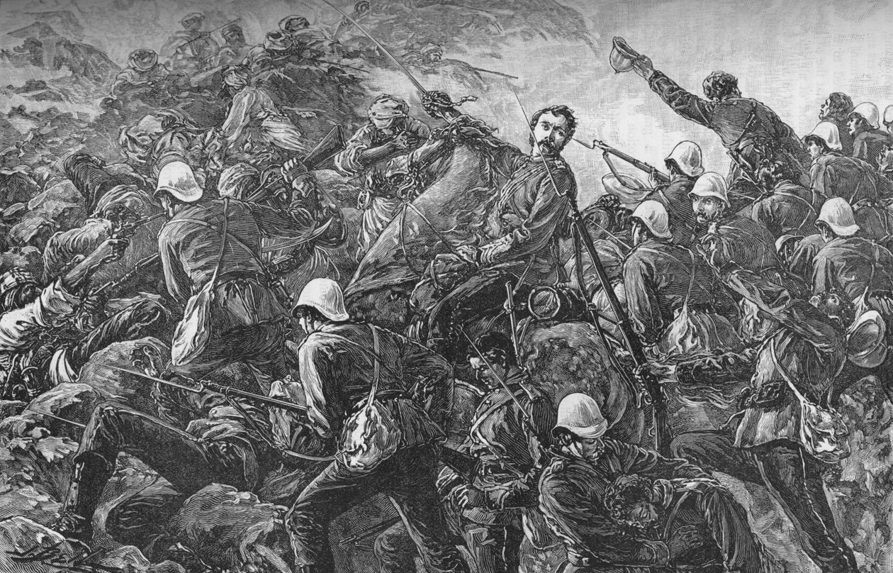 Oberst Galbraith i slaget ved Maiwand, c1880 av Unbekannt