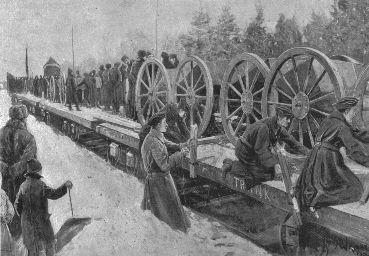 Kolonitropper for Sør-Afrika, 1900: Kanadisk artilleri medrivende ved Ottawa, 1901. av Unbekannt