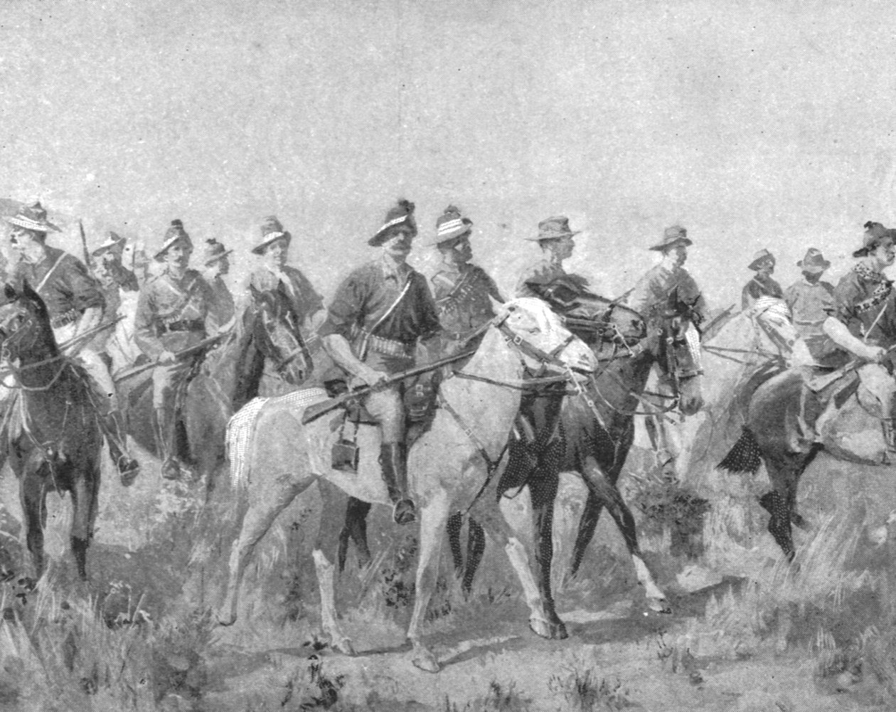 Kolonitropper i Sør-Afrika, 1899-1901: Australske buskmenn i mars 1901. av Unbekannt