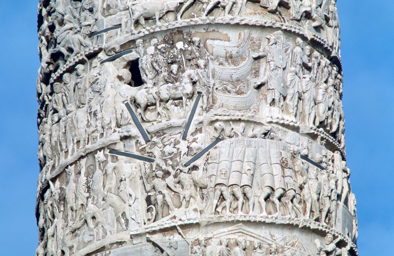 Søyle av Marcus Aurelius, detalj, Piazza Colonna, Roma av Unbekannt