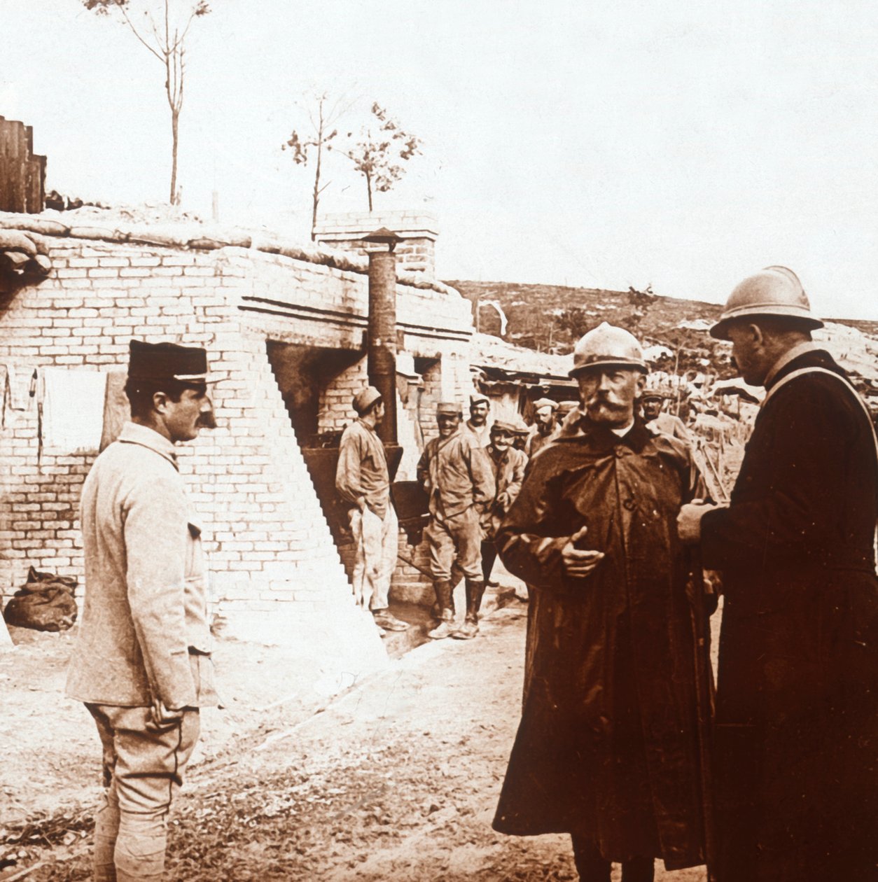 Kommandopost, Champagne, Nord-Frankrike, c1914-c1918 av Unbekannt