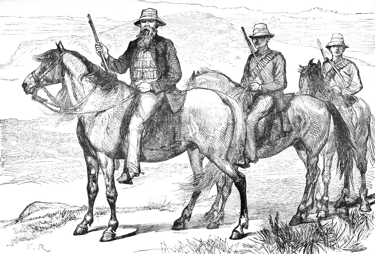 Kommandant Piet Uys, fra Transvaal Mounted Volunteers, c1880 av Unbekannt