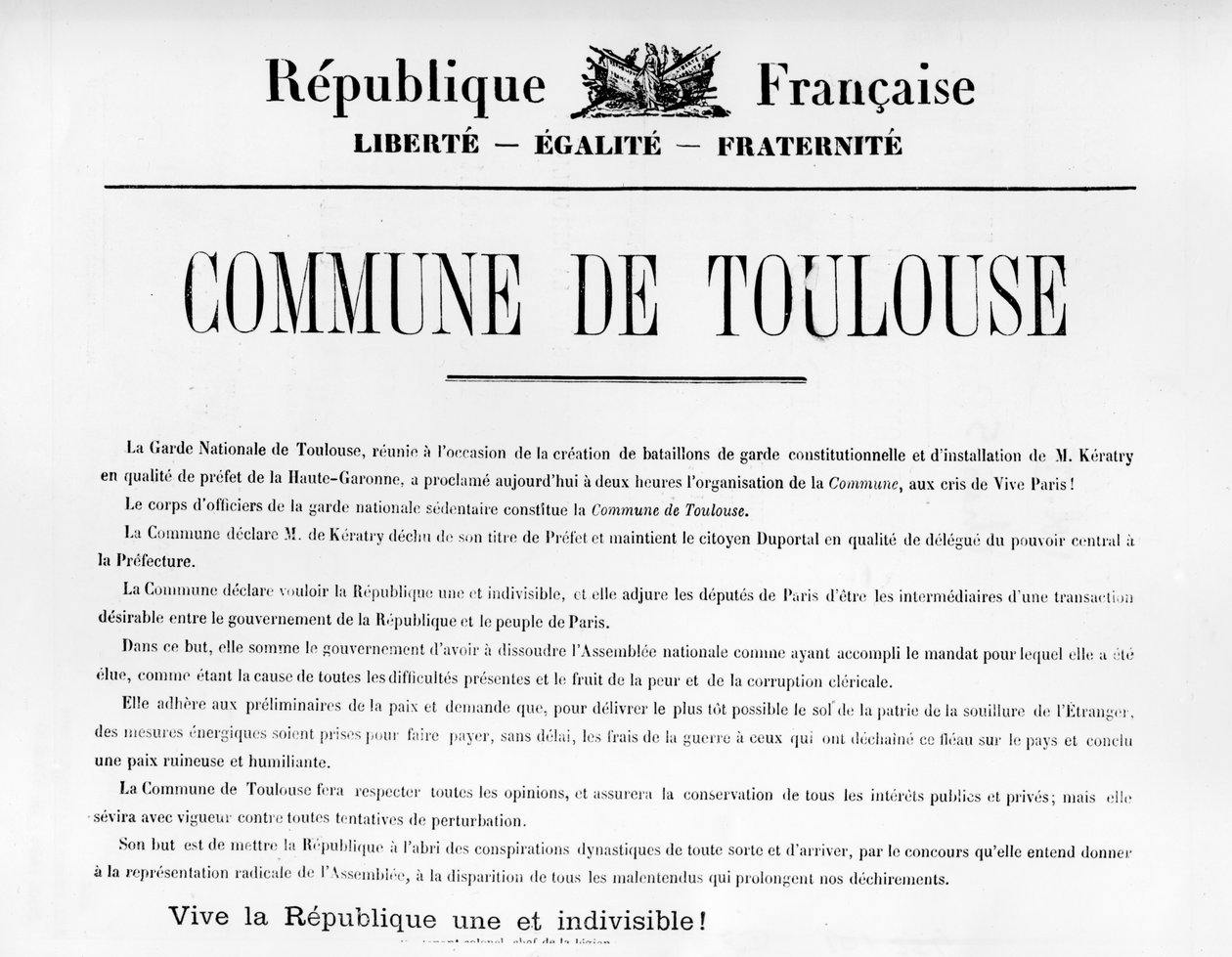 Commune de Toulouse, fra franske politiske plakater fra Paris-kommunen av Unbekannt
