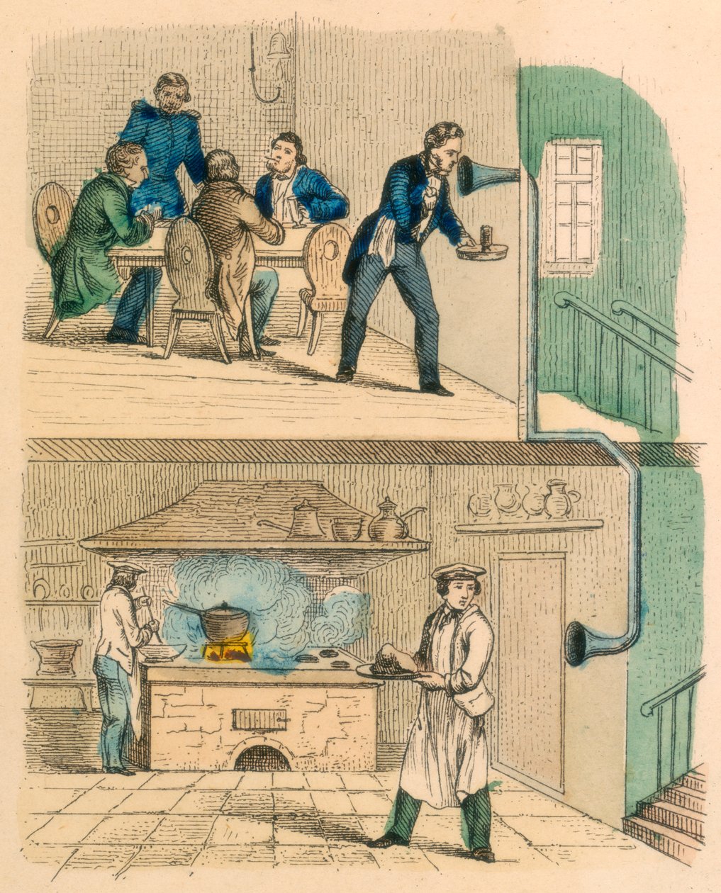 Kommunikasjon med talerør, c1850 av Unbekannt