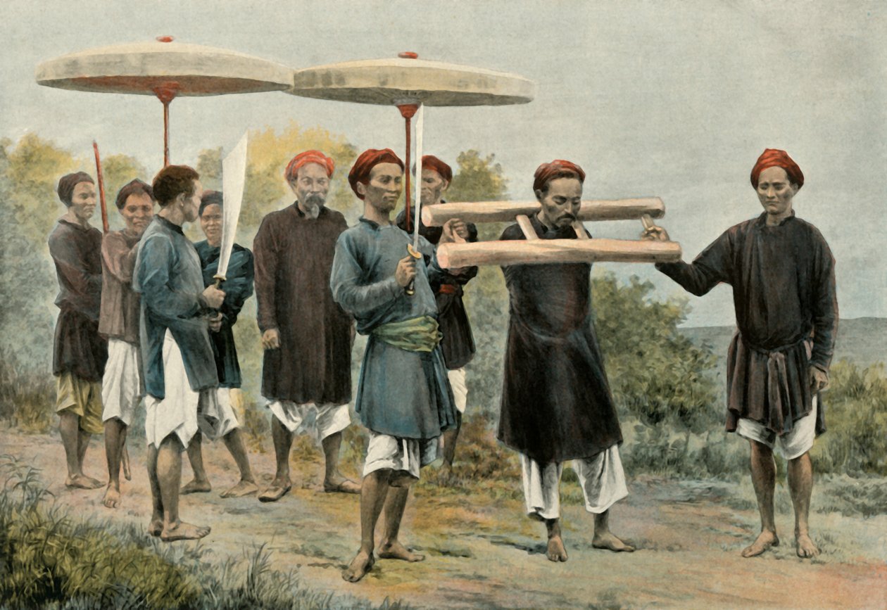 Condamne Condamne Marchant Au Supplice, The Condemned Walking in Punishment, 1900. av Unbekannt