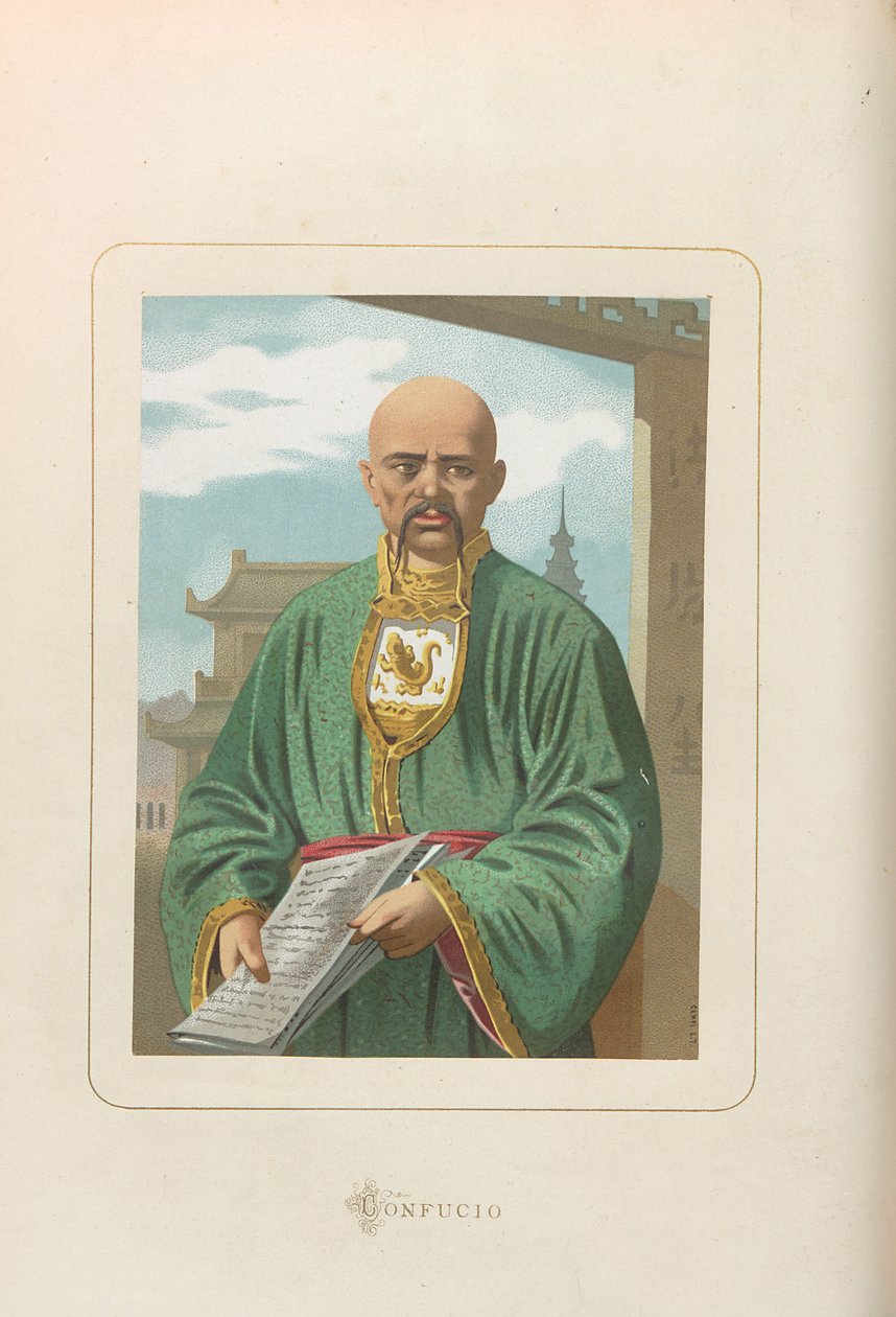 Konfucius. Fra: Berømte menn og kvinner gjennom tidene av Juan Landa, 1875-1877. av Unbekannt