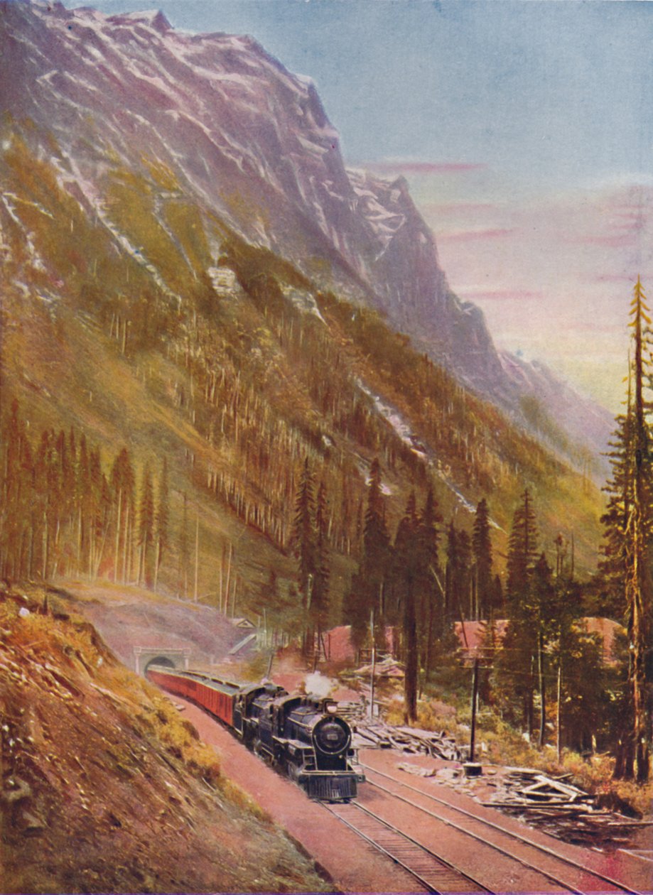 Connaught Tunnel, i Selkirk-fjellene. Canadian Pacific Railway, 1926 av Unbekannt