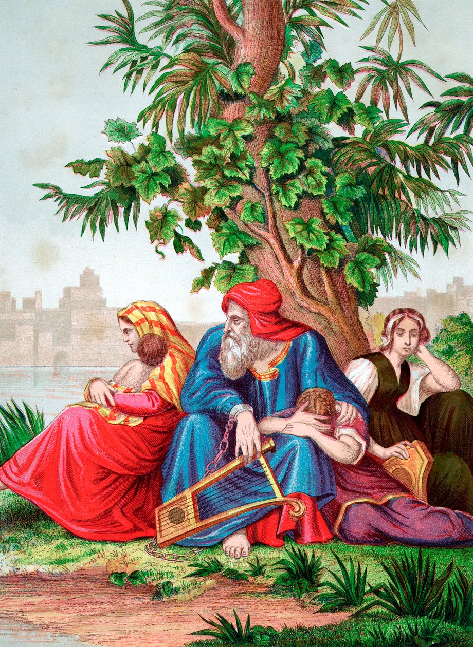 Konstans av jødene i fangenskap i Babylon, 6. århundre f.Kr. c1860 av Unbekannt