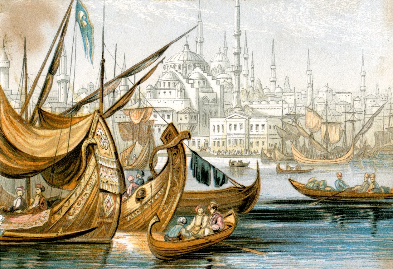 Konstantinopel, Tyrkia, 1800-tallet av Unbekannt