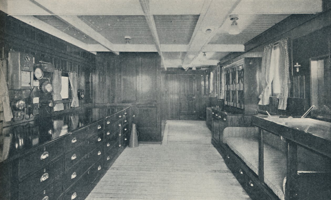 Kontrollsenter for keiserinnen av Storbritannia, kartrom og styrehus, 1936 av Unbekannt