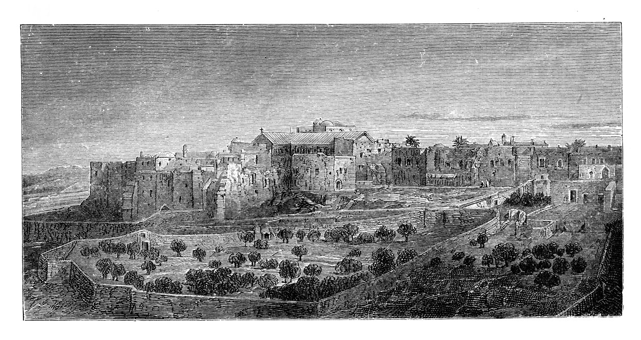 Fødselsklosteret, Betlehem, c1888 av Unbekannt