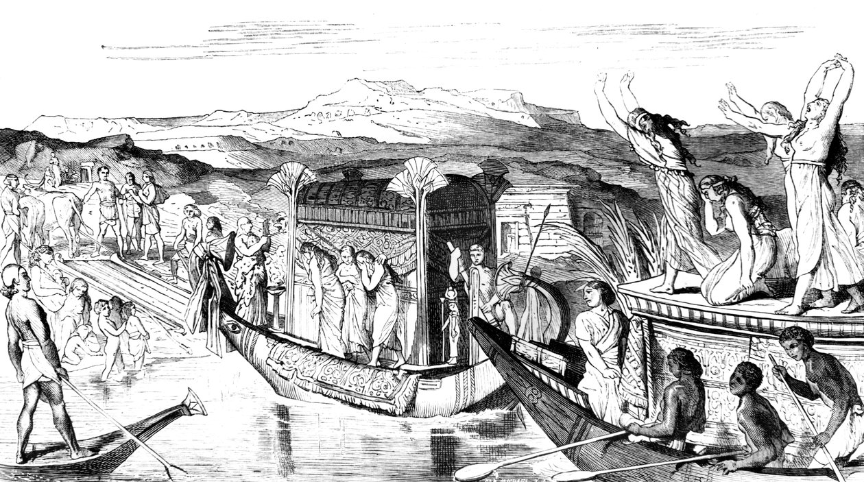 Konvoi vender tilbake med en nekropolis, Egypt, 1881 av Unbekannt