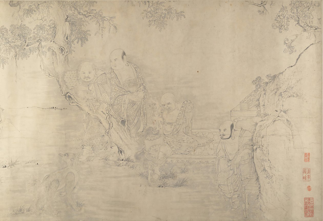 Kopi etter The Sixteen Luohans, 1800-begynnelsen av det 20. århundre. av Unbekannt