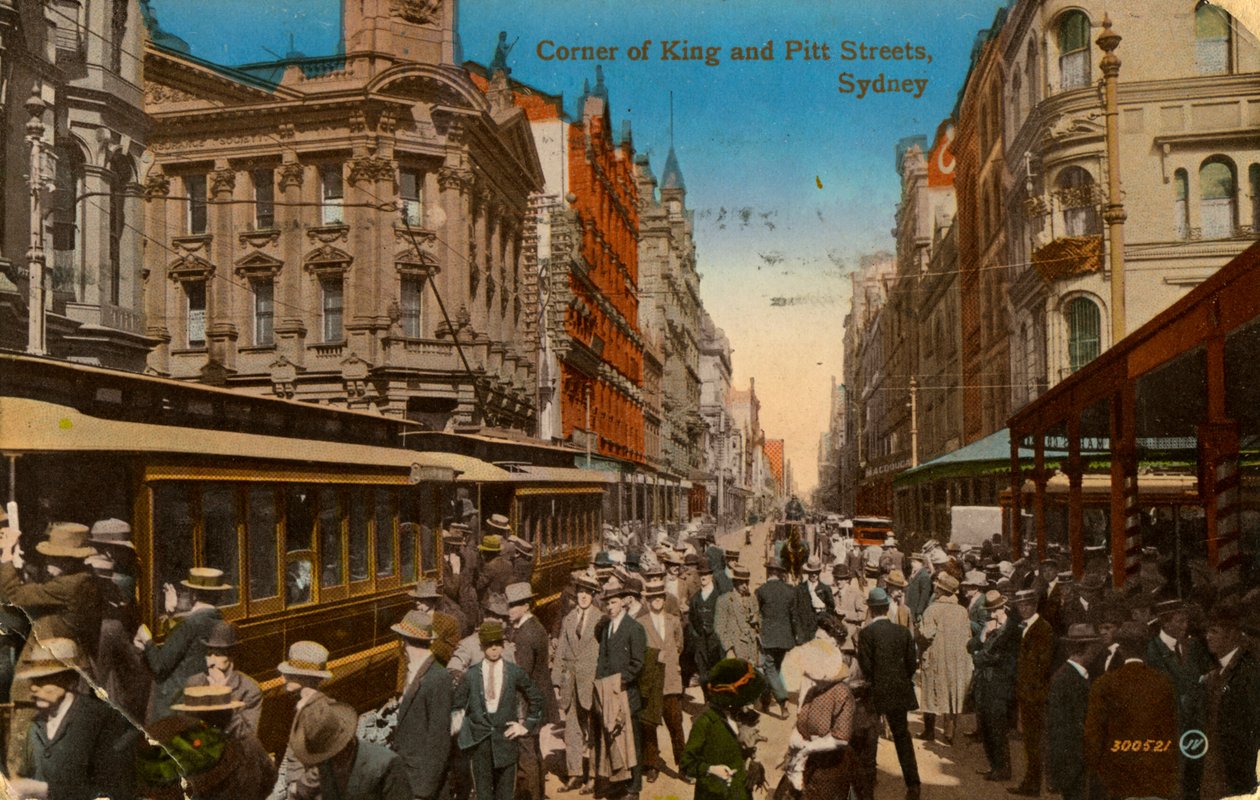 Corner of King and Pitt Streets, Sydney, New South Wales, Australia, c1917 av Unbekannt