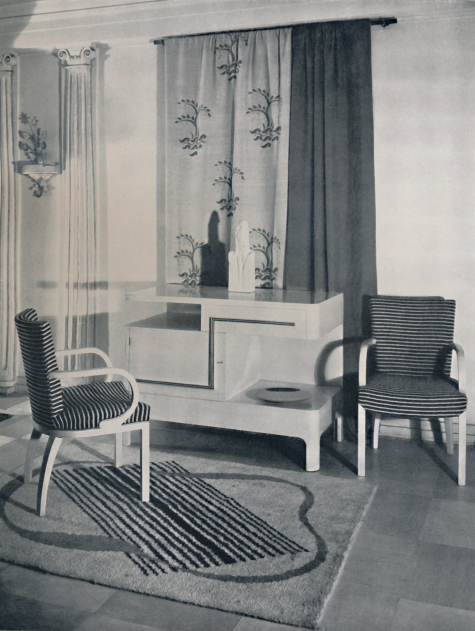 Hjørne av et rom designet av Hayes Marshall for Fortnum & Mason Ltd., London, 1936 av Unbekannt