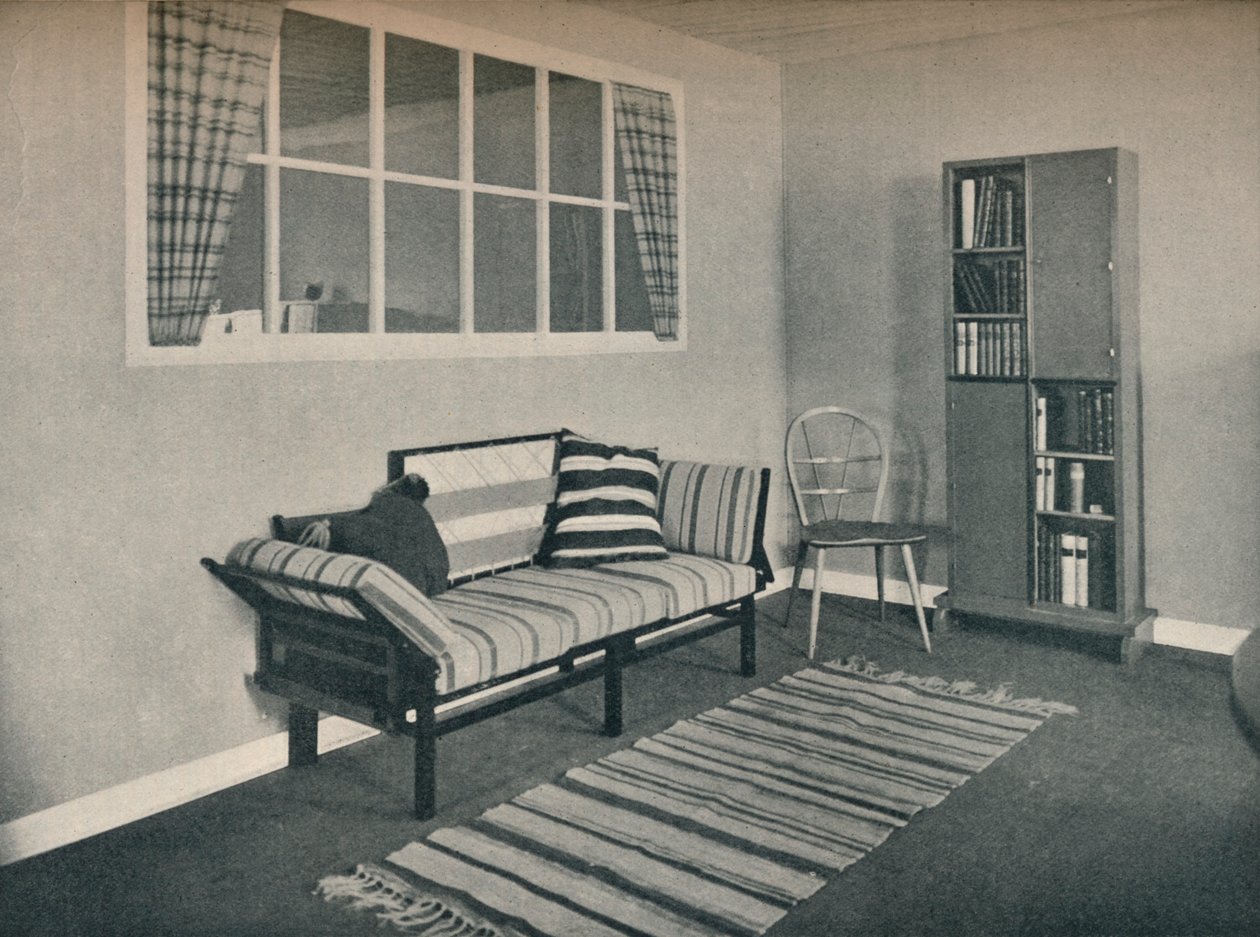 Hjørne av stue designet av prof. Karl Pullich, 1928 av Unbekannt