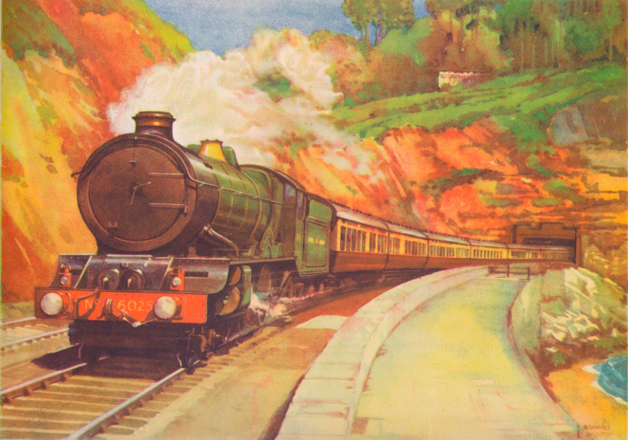 Cornish Rivera Limited, G.W.R., nær Dawlish, 1940 av Unbekannt