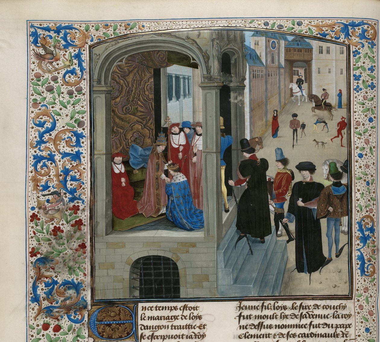 Kroningen av Charles VI av Frankrike, ca 1470-1475. av Unbekannt