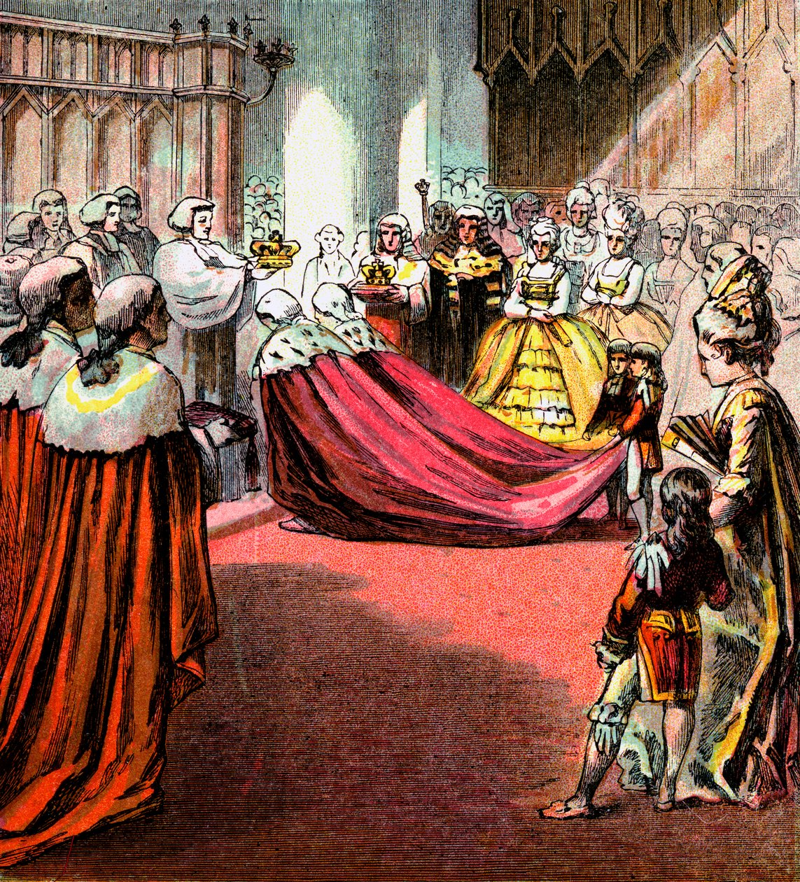 Kroningen av George III, 1761, c1850-årene av Unbekannt