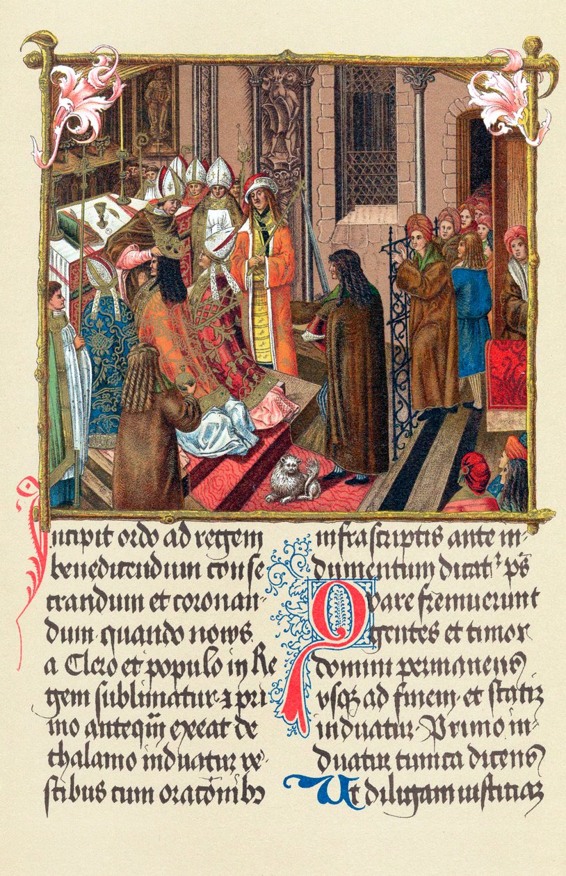 Kroningen av kong Alexander I av Polen av erkebiskopen av Gniezno, Krakow, 1501 av Unbekannt