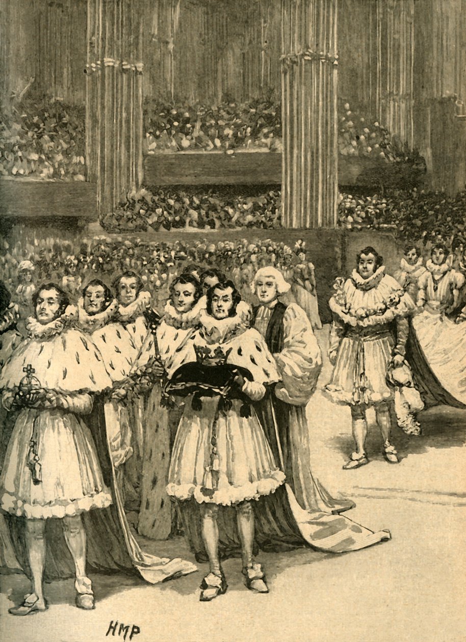 Kroningen av kong William IV: den kongelige prosesjonen, Westminster Abbey, London, 1830 c1890. av Unbekannt