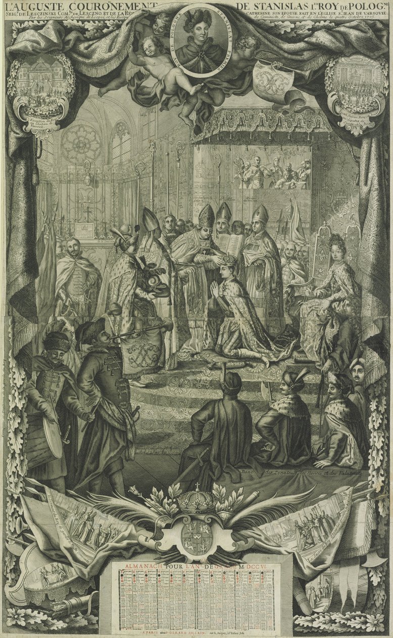Kroningen av Stanislaw I Leszczynski i 1705, 1706 av Unbekannt