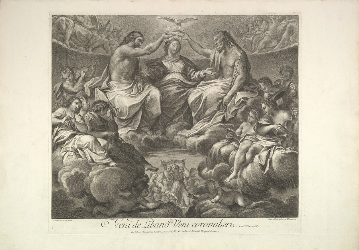 Jomfruens kroning, 1741. av Unbekannt