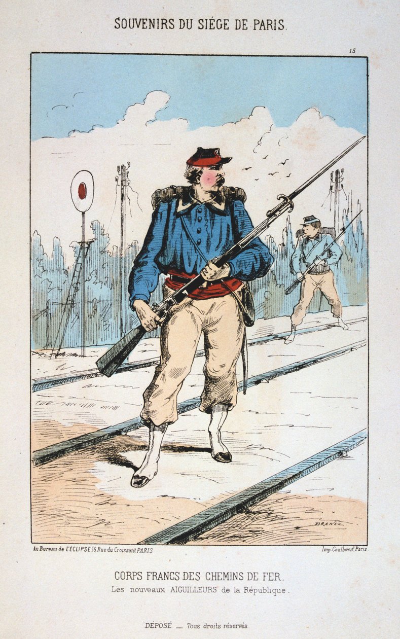 Corps Francs des Chemins de Fer, beleiring av Paris, 1870-1871 av Unbekannt