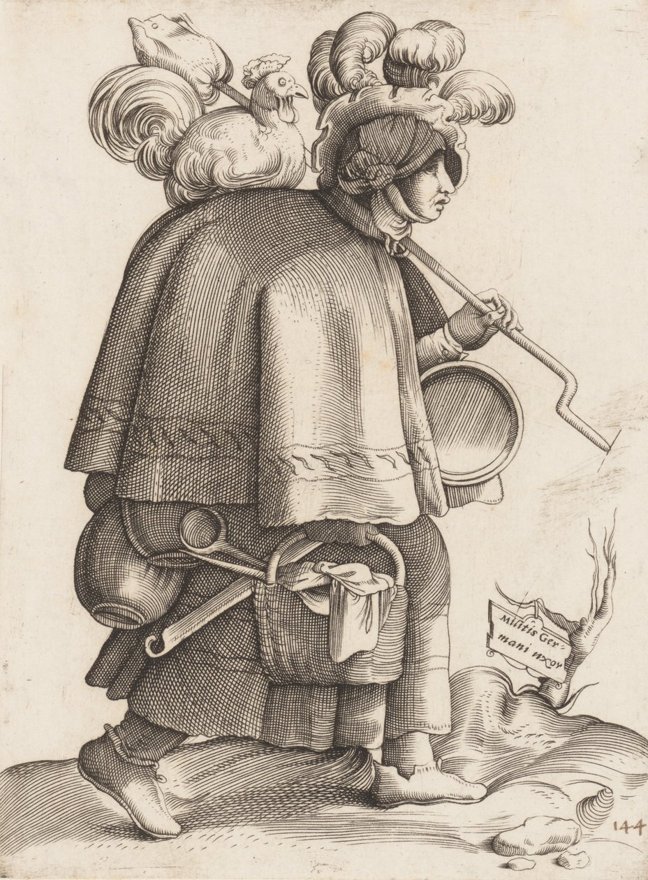 Kostymeplate: Wife of a Warrior fra Tyskland, ca. 1558-70. av Unbekannt