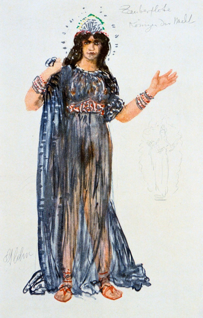 Kostymedesign for Nattens Dronning, 1913 av Unbekannt