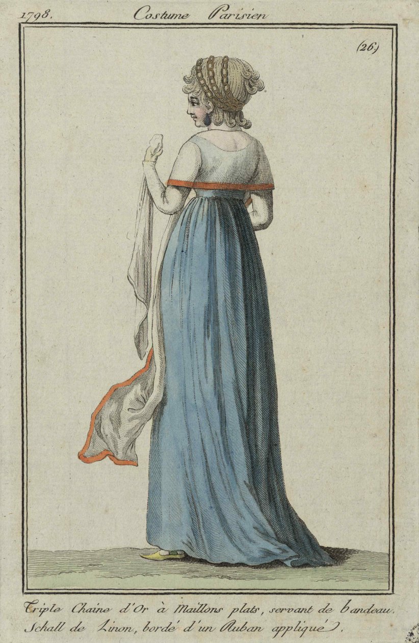 Parisisk kostyme, 1798. av Unbekannt