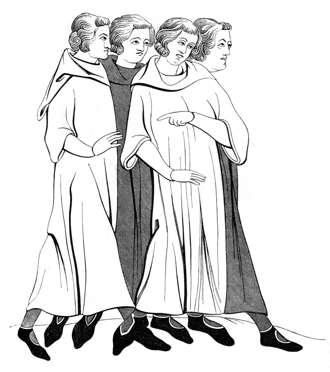 Bourgeoisiets kostymer, 1200-tallet 1849 av Unbekannt