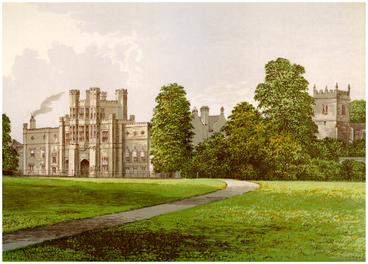 Coughton Court, Warwickshire, hjemmet til Baronet Throckmorton, c1880 av Unbekannt