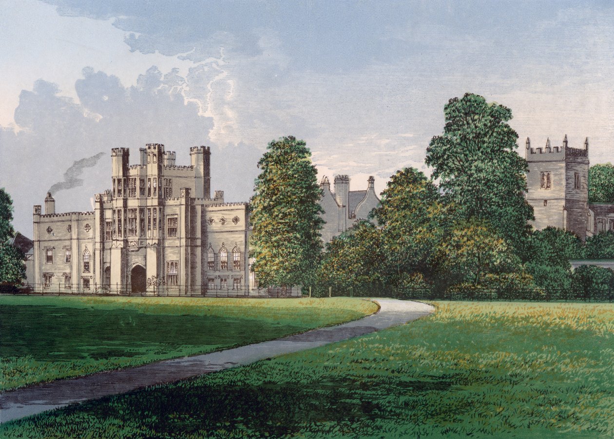 Coughton Court, Warwickshire, sent på 1800-tallet av Unbekannt