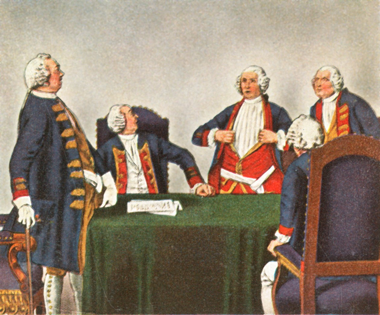 Krigsrådet i Köpenick, 1730, 1936. av Unbekannt