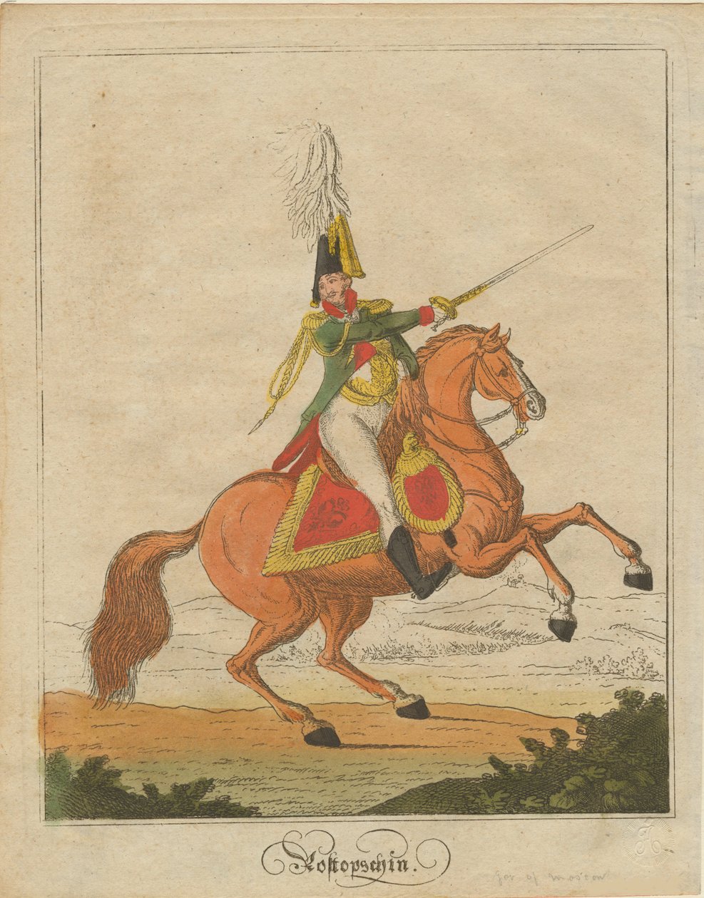 Grev Fjodor Vasilyevich Rostopchin 1763-1826, 1812 av Unbekannt
