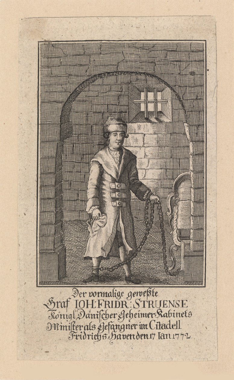 Grev Johann Friedrich Struensee 1737-1772, 1772. av Unbekannt