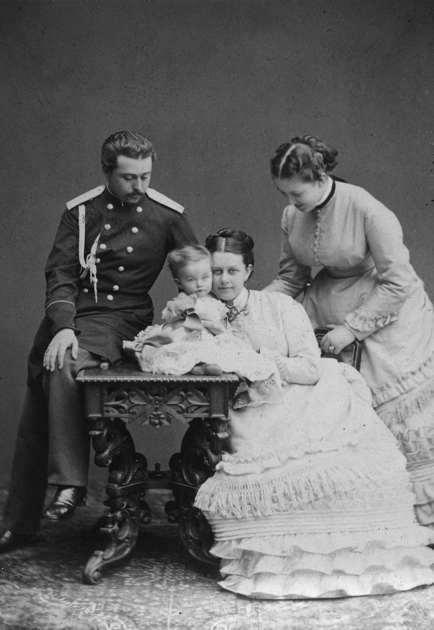 Grev Sergei Sheremetev og grevinne Ekaterina Sheremeteva og familie, 1870-tallet av Unbekannt