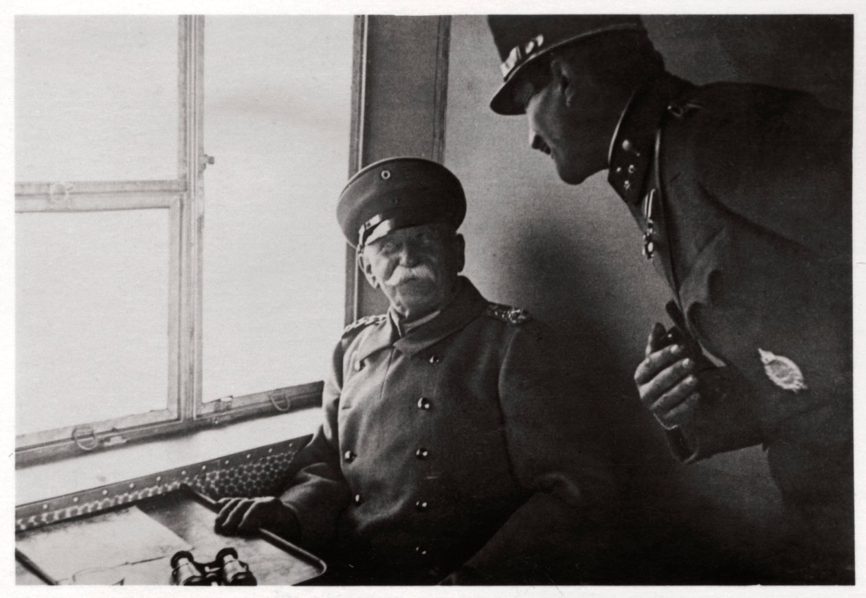 Grev Zeppelin og kaptein Macher om bord på Zeppelin L30, 1916 1933 av Unbekannt