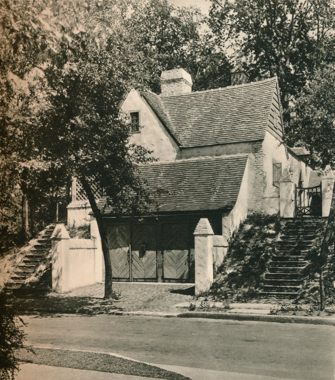 Country House for Mr. Edwin C. Duble, Forest Hills. Arkitekt, Frank Forster, c1928 av Unbekannt