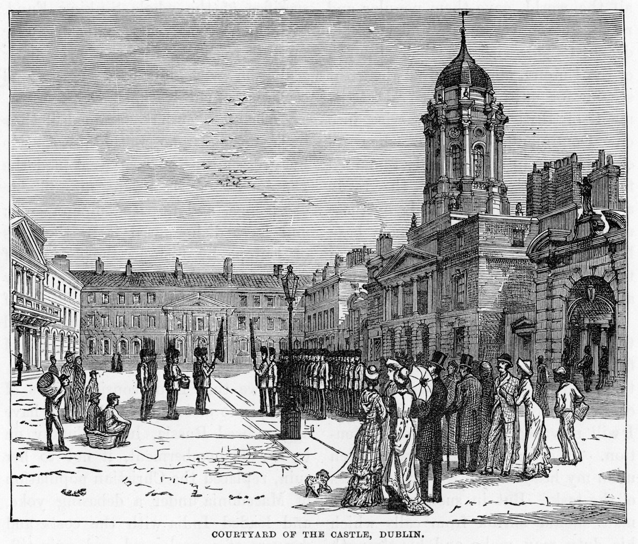 Courtyard of the Castle, Dublin, 1800-tallet av Unbekannt