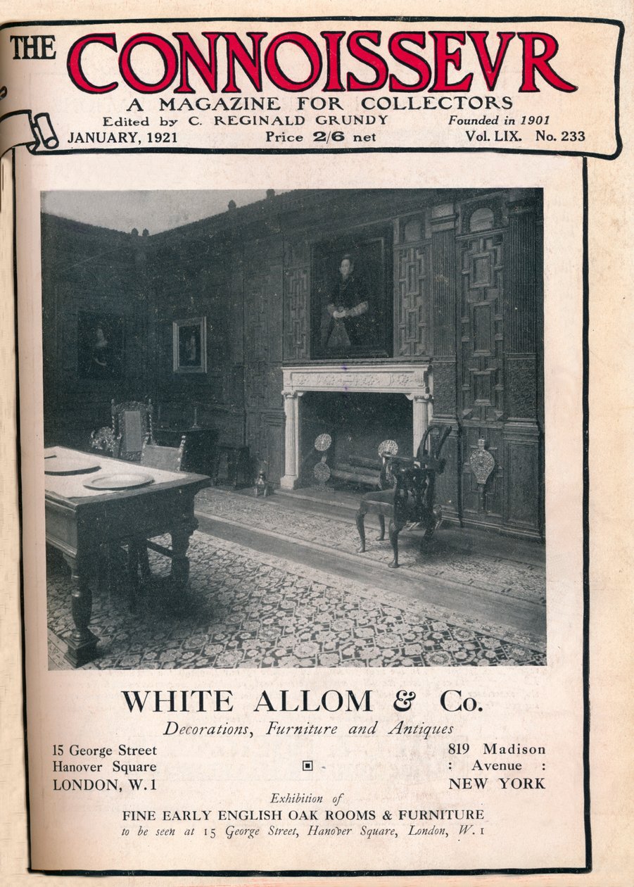 Forside av The Connoisseur, januar 1921 av Unbekannt