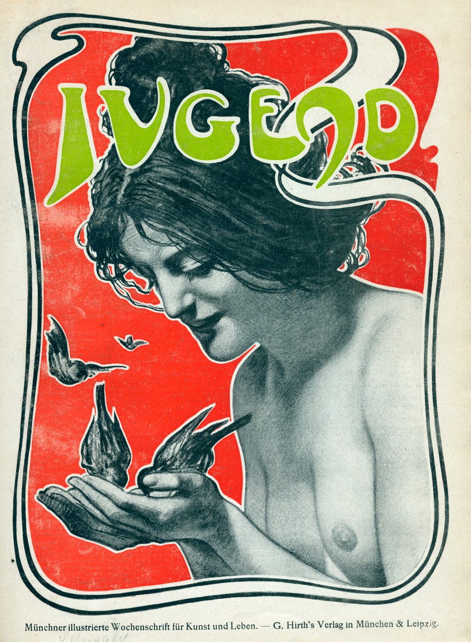Forside av det tyske ukentlige kunstmagasinet Jugend, 1898 av Unbekannt
