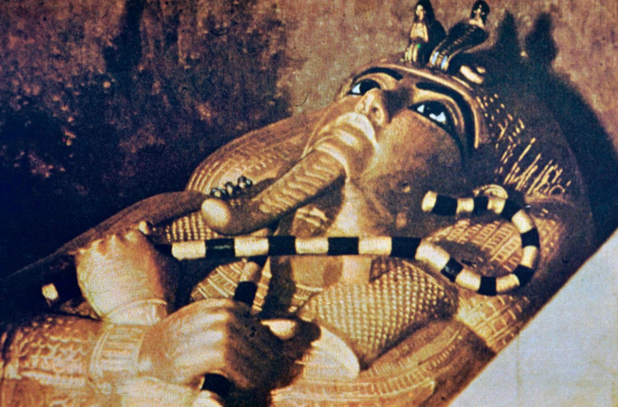 Deksel av kisten til Tutankhamen, gravkammer, graven til Tutankhamen, Theben, 18. dynasti av Unbekannt