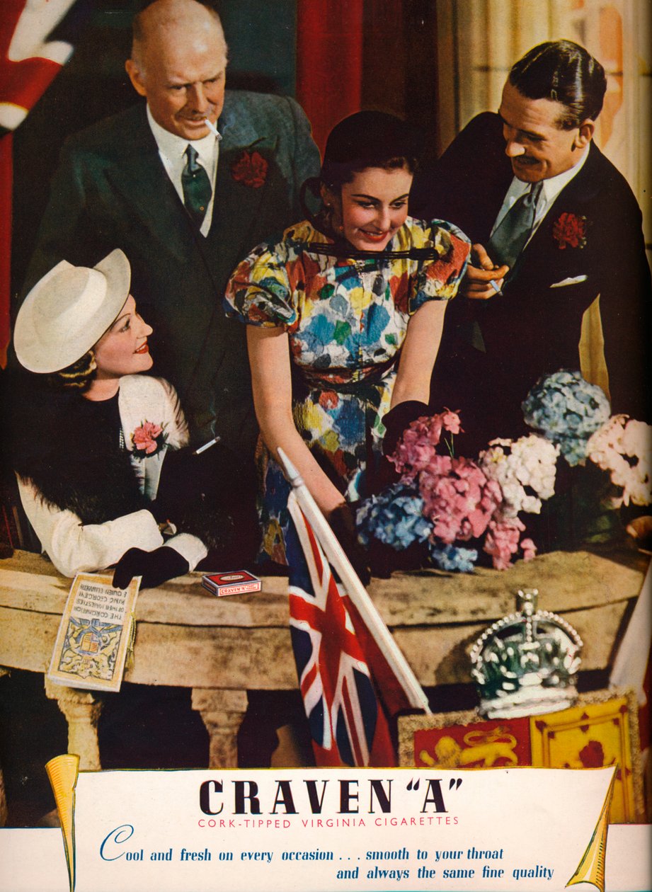 Craven A Cork-Tipped Virginia Cigarettes, 1937 av Unbekannt