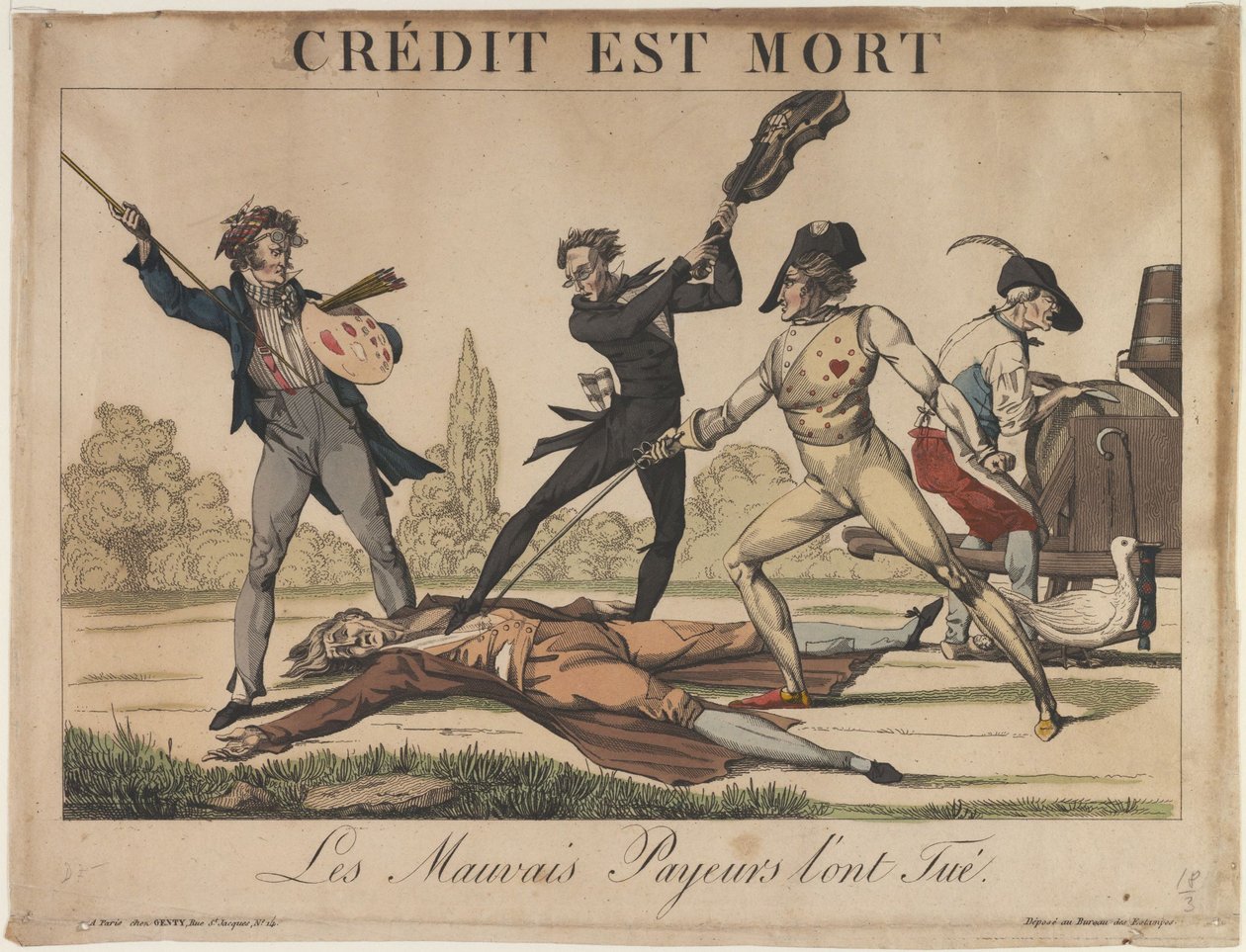 Credit is Dead Kreditt er død, tidlig på 1800-tallet. av Unbekannt